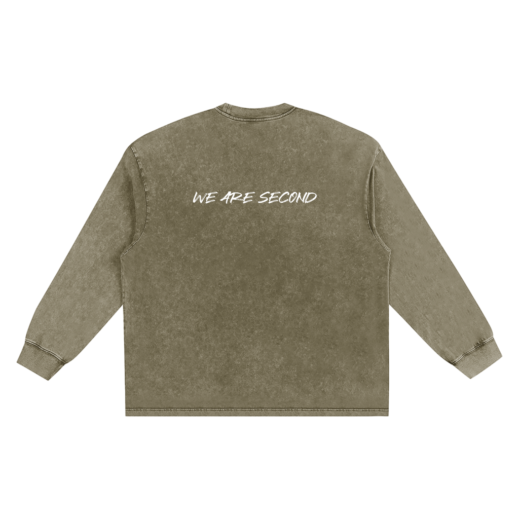 We Are Second - Snow Washed Frayed Edge T-Shirt