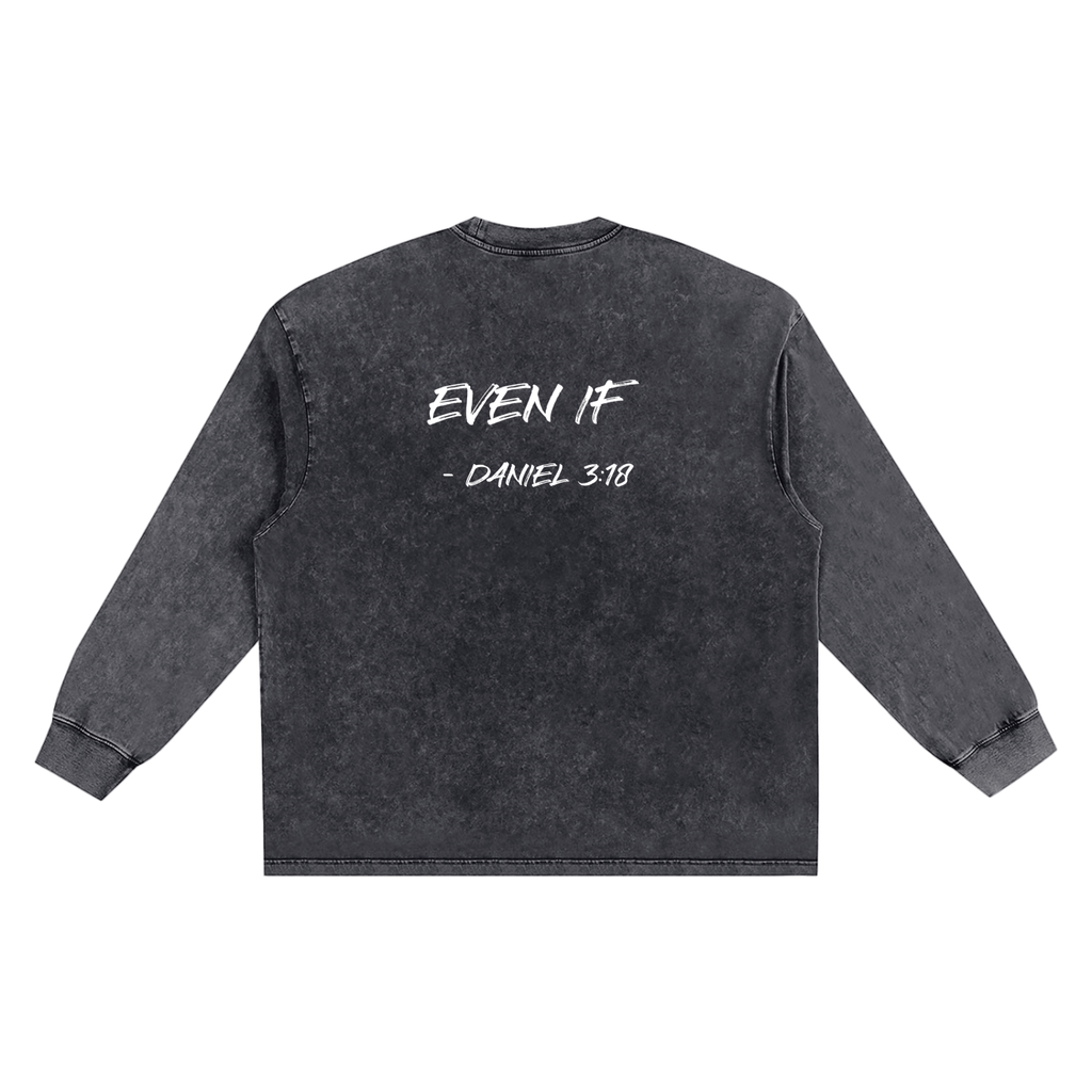 Even If - Snow Washed Frayed Edge T-Shirt