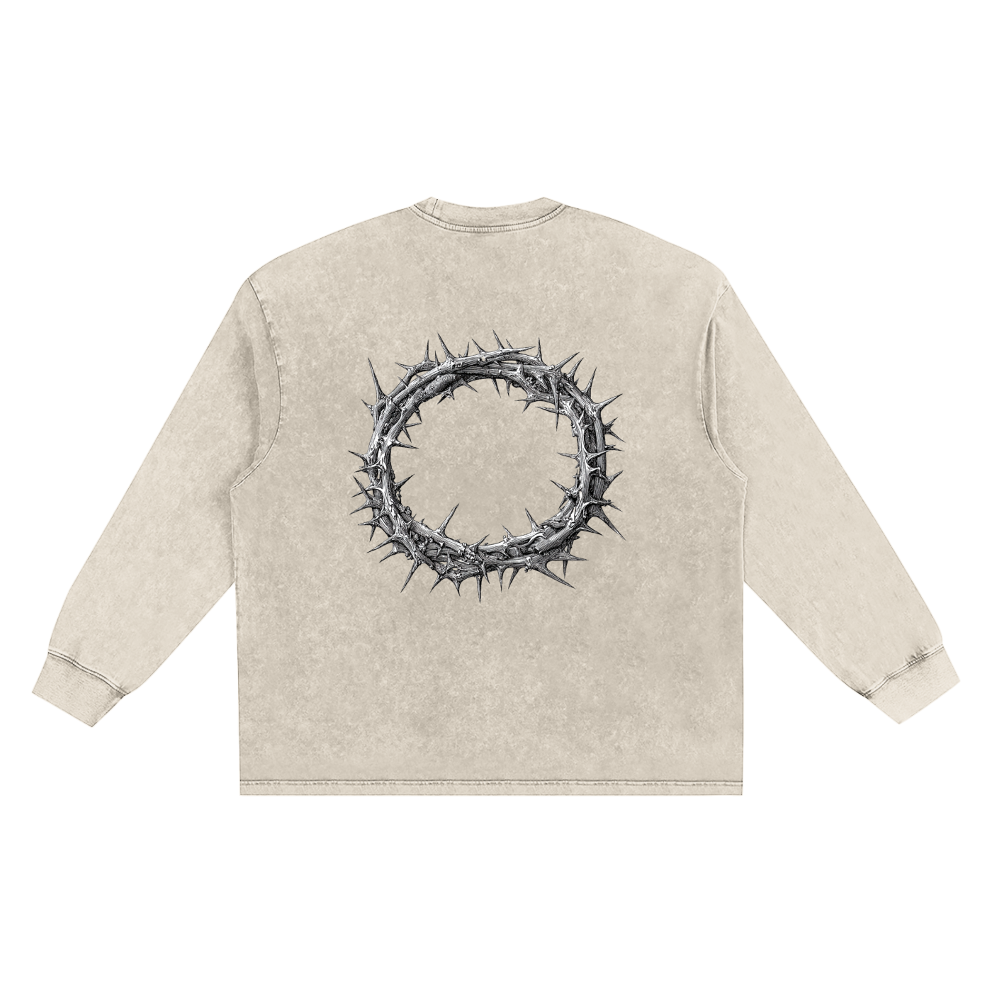 Crown of Thorns - Snow Washed Frayed Edge T-Shirt