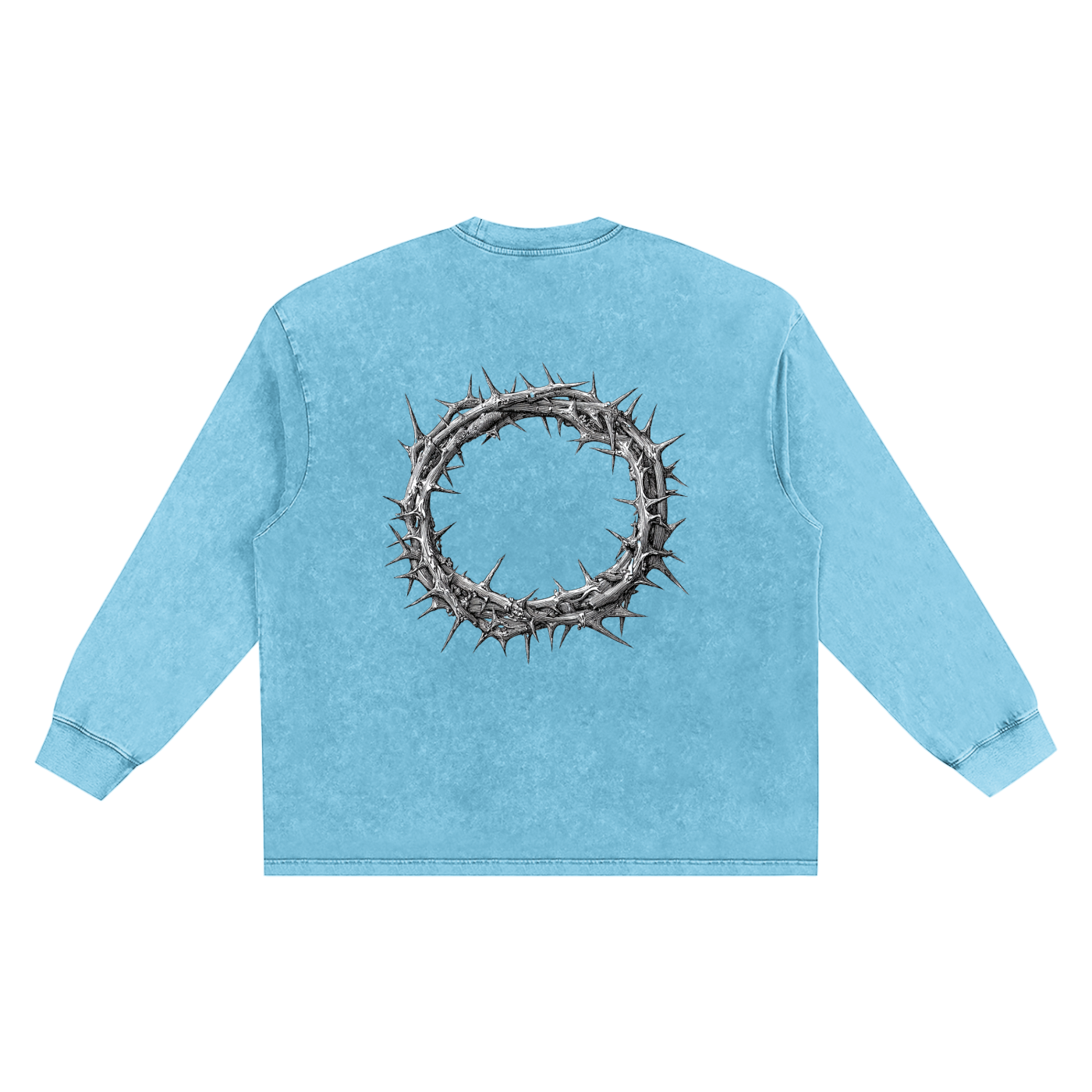 Crown of Thorns - Snow Washed Frayed Edge T-Shirt