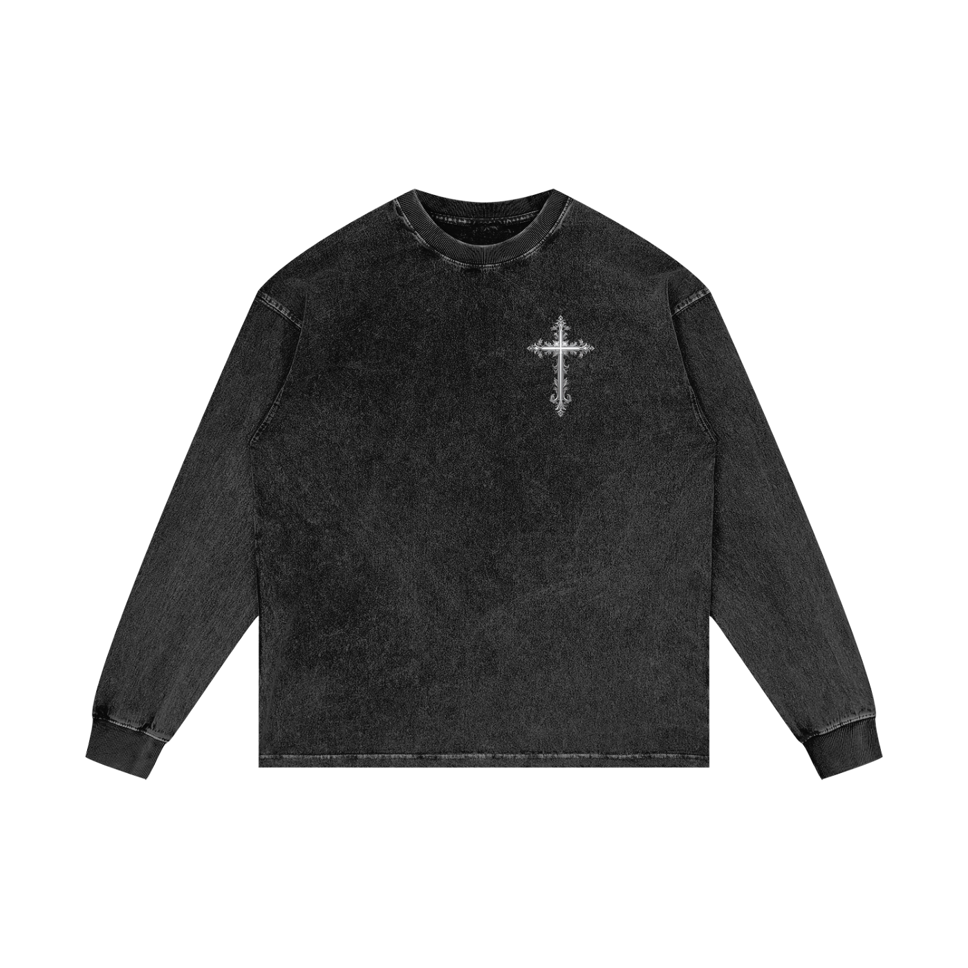 God is Good - Acid Wash Oversize Long Sleeve T-Shirt