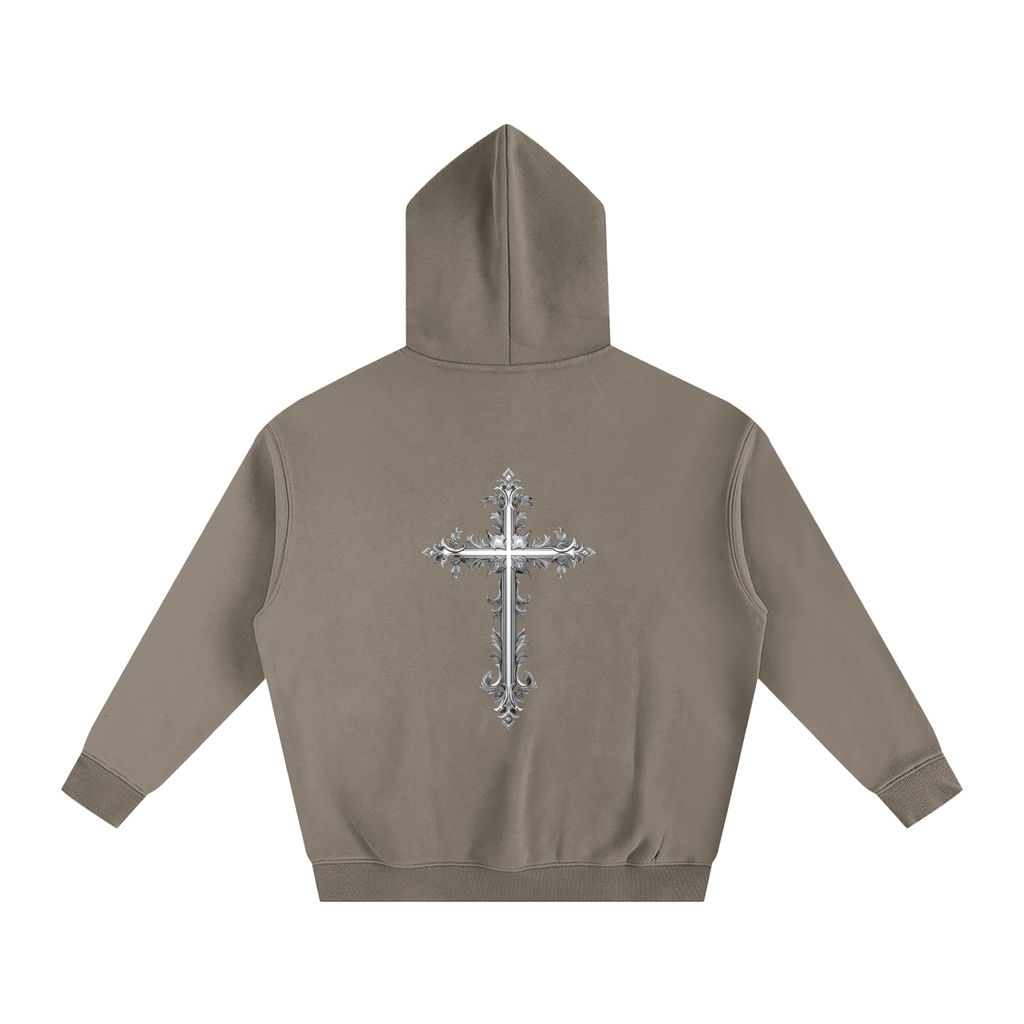 Cross Oversize Fleeced Hoodie