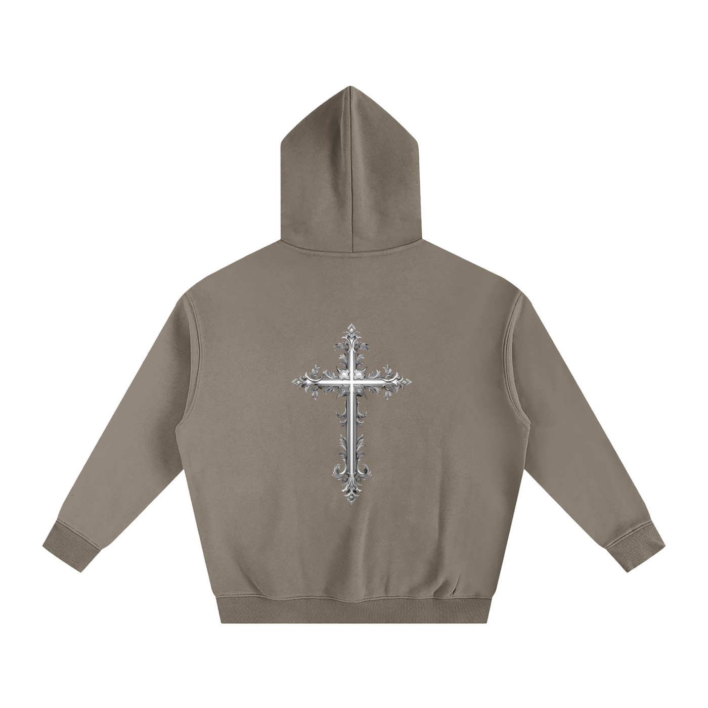Cross Oversize Fleeced Hoodie