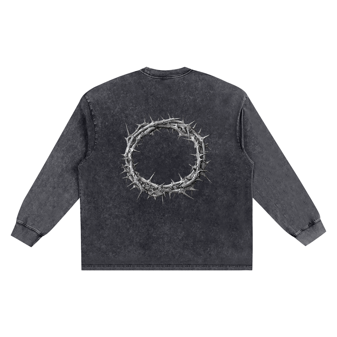 Crown of Thorns - Snow Washed Frayed Edge T-Shirt