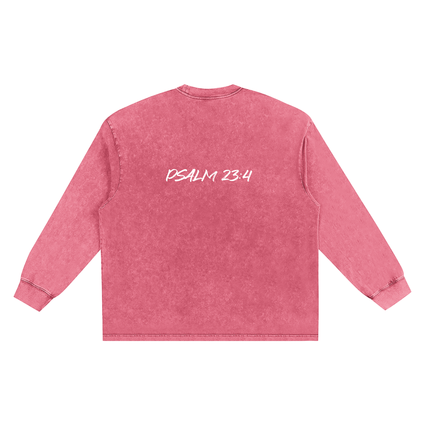 Psalm 23:4 - Snow Washed Frayed Edge T-Shirt